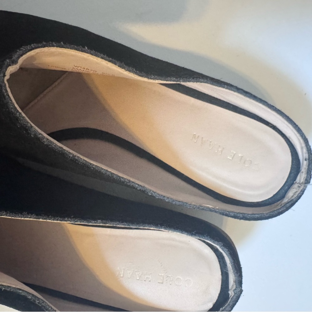 Cole Haan Women's Andi Black Suede Mules Loafer - Picture 9 of 11